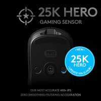 Logitech G PRO Wireless Gaming Egér esports szintű teljesítmény vezeték nélküli, fekete PC játékhoz 3