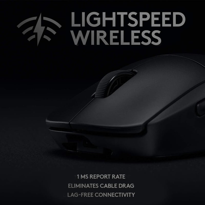 Logitech G PRO Wireless Gaming Egér esports szintű teljesítmény vezeték nélküli, fekete PC játékhoz