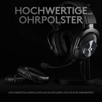 Căști de gaming Logitech G PRO X generația a 2-a – Blue VO!CE, DTS 7.1, difuzoare PRO-G de 50 mm, compatibile cu PC, PS4, Xbox One, Switch, VR, negru 4