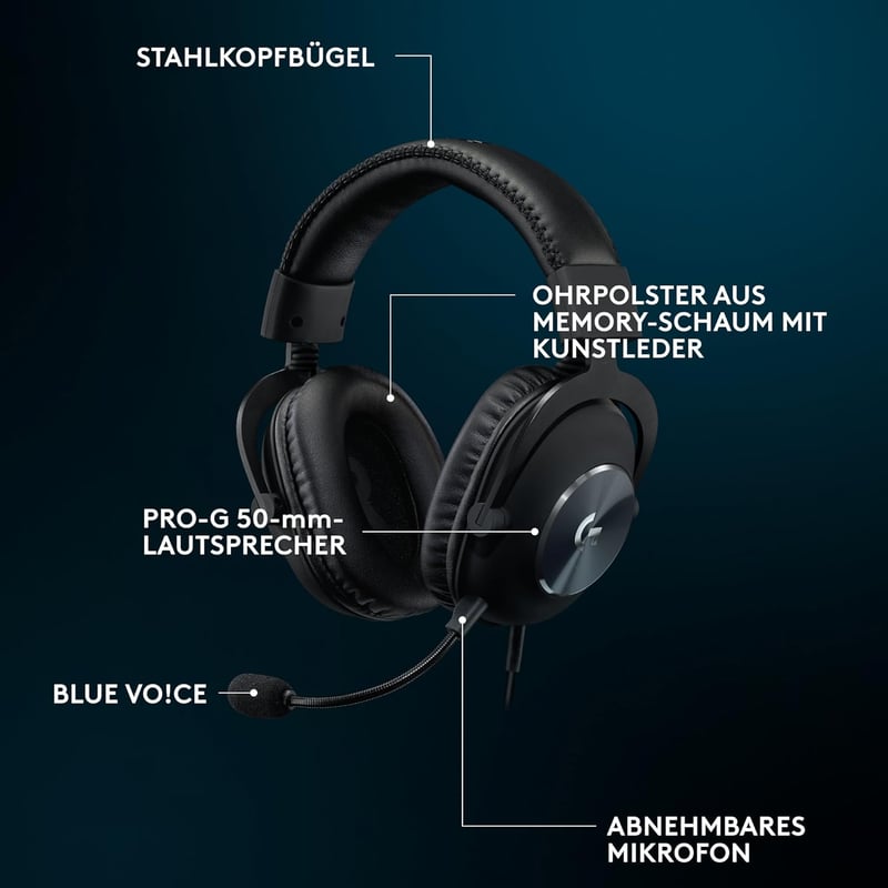 Logitech G Pro X SE Vezetékes Gaming Headset Mikrofonnal - Levehető Mikrofon, DTS 7.1, USB DAC, PC Xbox PlayStation - Fekete