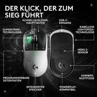 Logitech G PRO X2 Superstrike Lightspeed vezeték nélküli gaming egér (61 g) - fehér 4