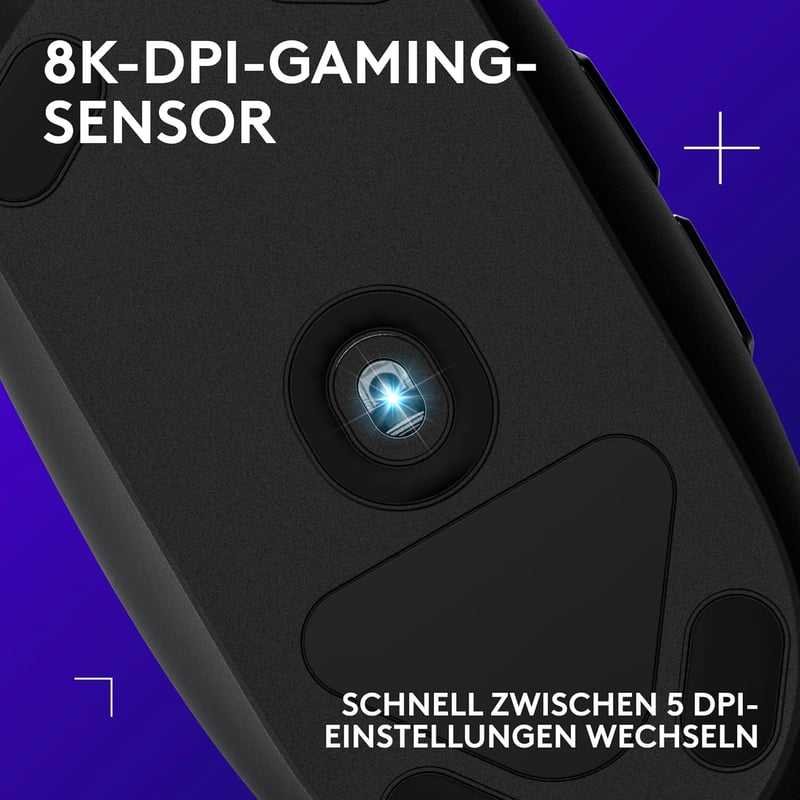 Logitech G203 Gaming Egér RGB Világítással 8000 DPI Szenzorral - G203, black