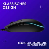 Logitech G203 Gaming Egér RGB Világítással 8000 DPI Szenzorral - G203, black 8