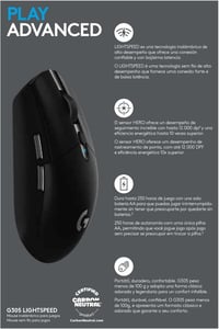 Logitech G305 LIGHT SPEED Wireless Gaming Egér 12000 DPI, 250 Óra Akkumulátor - black 5