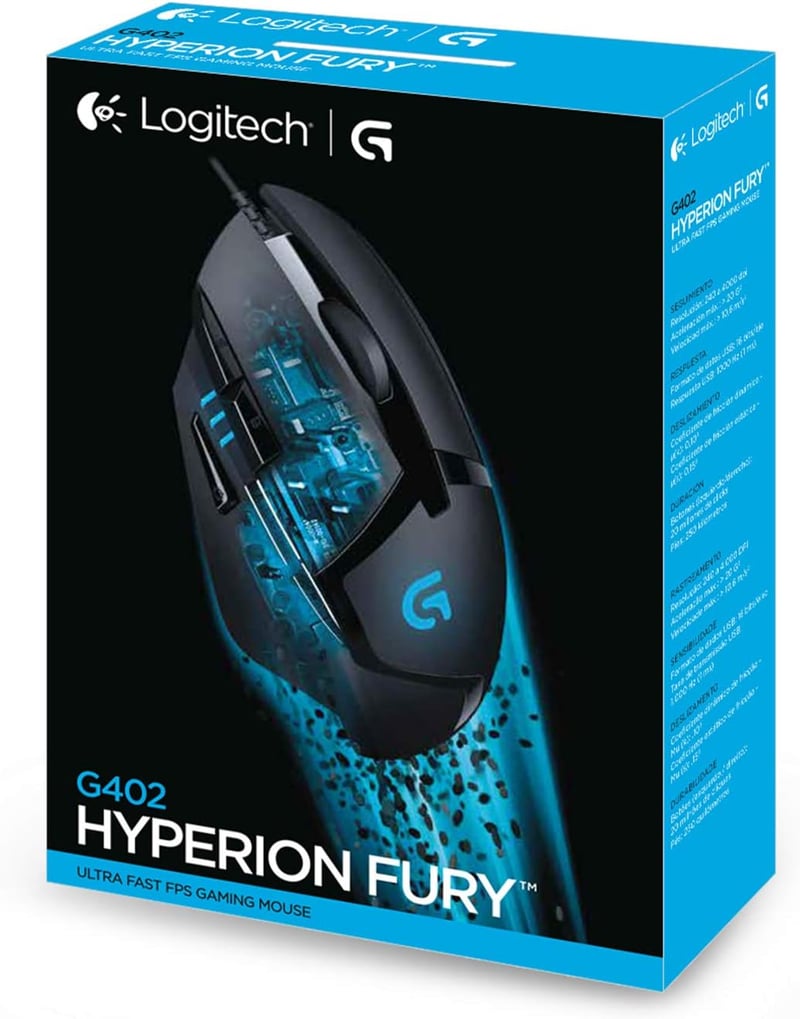 Logitech G402 Hyperion Fury Gaming Egér 4000 DPI Optikai Szenzor 8 Gomb - EU version, Gaming