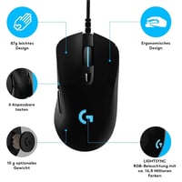 Bezdrôtová herná myš Logitech G403, 16000 DPI senzor HERO, LIGHTSYNC RGB, ultraľahká, nastaviteľná hmotnosť, 6 programovateľných tlačidiel, PC/Mac 4