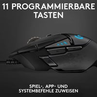 Logitech G502 HERO Gaming Egér 16000 DPI RGB 11 Gomb Fekete - Gaming Mouse, G502 HERO 5
