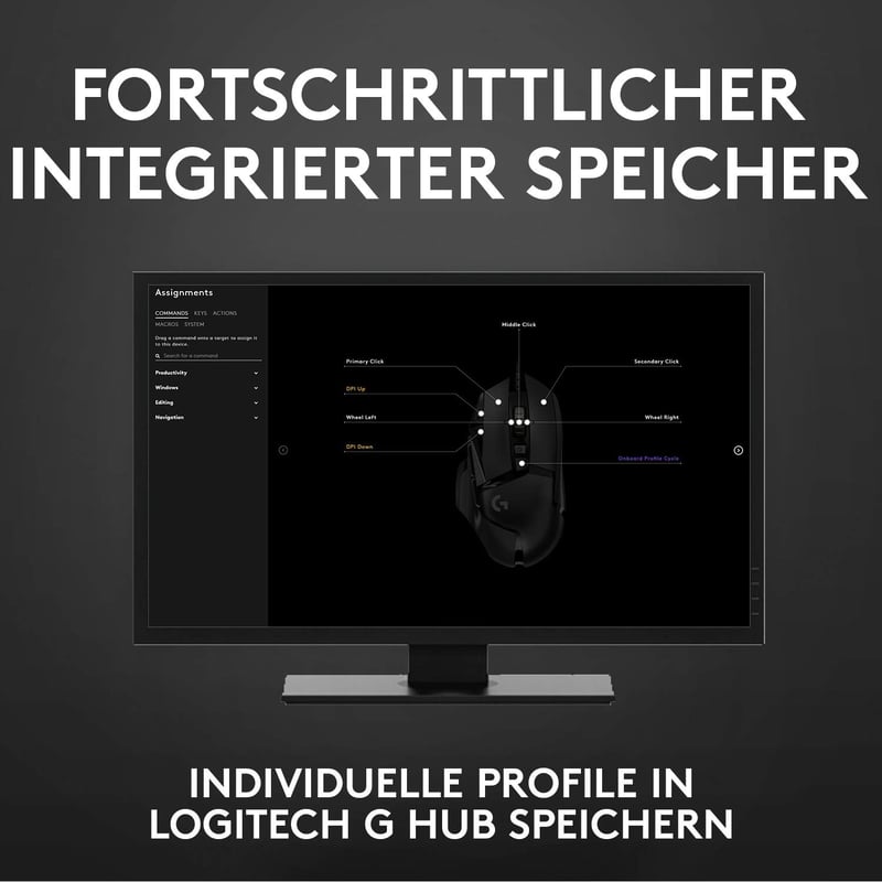 Logitech G502 HERO Gaming Egér 16000 DPI RGB 11 Gomb Fekete - Gaming Mouse, G502 HERO