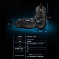 Logitech G502 Hero Gaming Egér Magas Pontosságú Szenzor 5
