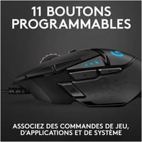 Logitech G502 HERO Gaming Egér RGB 16000 DPI 11 Gomb Fekete - gaming mouse, G502 HERO 5