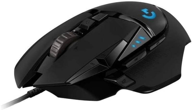 Logitech G502 HERO Gaming Egér RGB 16000 DPI 11 Gomb Fekete - gaming mouse, G502 HERO
