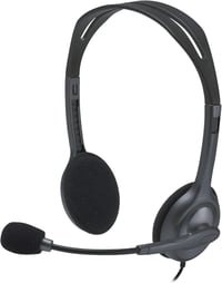 Stereofónne slúchadlá s mikrofónom Logitech H110, mikrofón s potlačením šumu, nastaviteľný hlavový most, duálny 3,5 mm jack konektor, PC/Mac/laptop, čierne 1