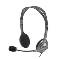 Stereofónne slúchadlá s mikrofónom Logitech H110, mikrofón s potlačením šumu, nastaviteľný hlavový most, duálny 3,5 mm jack konektor, PC/Mac/laptop, čierne 2