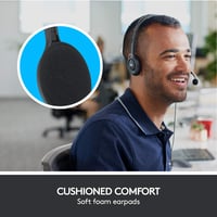 Slúchadlá s mikrofónom Logitech H111, stereo headset, mikrofón s potlačením hluku, nastaviteľný hlavový most, 3,5 mm jack konektor, PC/Mac/notebook/ 3