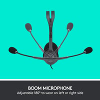 Slúchadlá s mikrofónom Logitech H111, stereo headset, mikrofón s potlačením hluku, nastaviteľný hlavový most, 3,5 mm jack konektor, PC/Mac/notebook/ 5