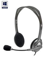 Slúchadlá s mikrofónom Logitech H111, stereo headset, mikrofón s potlačením hluku, nastaviteľný hlavový most, 3,5 mm jack konektor, PC/Mac/notebook/ 7