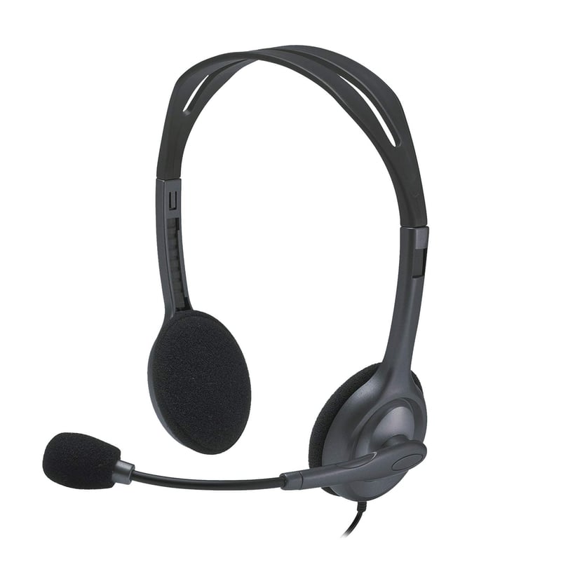 Slúchadlá s mikrofónom Logitech H111, stereo headset, mikrofón s potlačením hluku, nastaviteľný hlavový most, 3,5 mm jack konektor, PC/Mac/notebook/