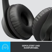 USB slúchadlá s mikrofónom Logitech H390, mikrofón s potlačením šumu, stereofónny zvuk, polstrovaný hlavový most a náušníky, 223 cm kábel, PC, Mac, notebook 8