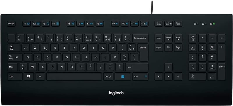 Drôtová biznis klávesnica Logitech K280e Pro s USB konektorom, Windows — USB konektor je ohnutý (stav: pozri 2. obrázok)