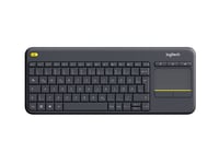 Bezdrôtová klávesnica Logitech K400 Plus so vstavaným touchpadom, čierna, nemecké rozloženie QWERTZ, pre TV 1