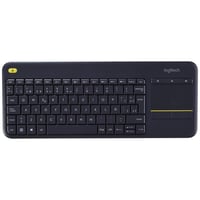 Tastatură wireless pentru TV Logitech K400 Plus cu touchpad integrat, receptor USB Unifying 2.4 GHz, Windows Android ChromeOS, negru 2