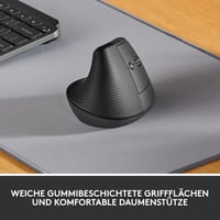 Logitech Lift ergonomikus függőleges egér, vezeték nélküli, szürke - Right Handed, gray, Mouse 3