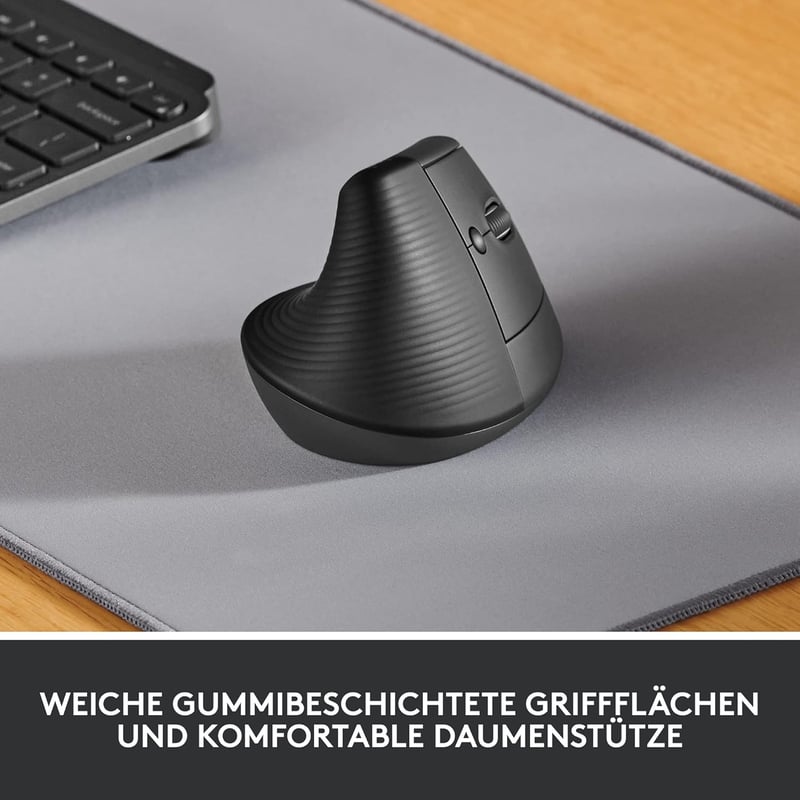 Logitech Lift ergonomikus függőleges egér, vezeték nélküli, szürke - Right Handed, gray, Mouse