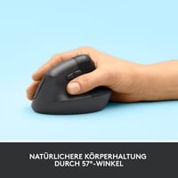 Logitech Lift ergonomikus függőleges egér, vezeték nélküli, szürke - Right Handed, gray, Mouse 4