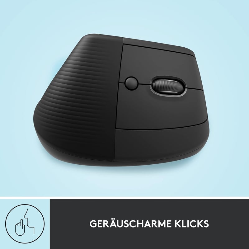 Logitech Lift ergonomikus függőleges egér, vezeték nélküli, szürke - Right Handed, gray, Mouse