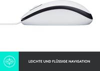 Logitech M100 vezetékes USB optikai egér, kétkezes, 1000 DPI - fehér 5