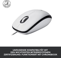 Logitech M100 vezetékes USB optikai egér, kétkezes, 1000 DPI - fehér 4