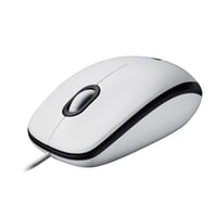 Logitech M100 vezetékes USB optikai egér, kétkezes, 1000 DPI - fehér 1