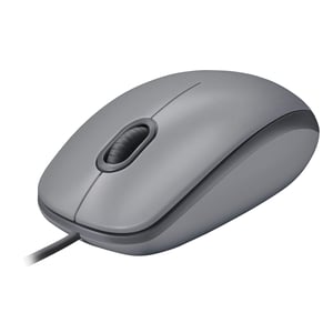 Logitech M110 žičani USB miš, tihe tipke, udoban dizajn pune veličine, za dešnjake i ljevake, PC/Mac/laptop - sivi