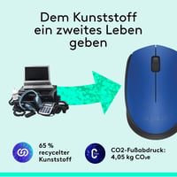 Logitech M171 vezeték nélküli egér, kétkezes - kék 4