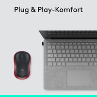 Bezdrôtová myš Logitech M185, 2,4 GHz nano USB prijímač, optický senzor 1000 DPI, 12-mesačná výdrž batérie, pre pravákov aj ľavákov, PC/Mac - 9