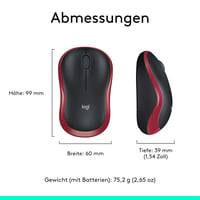 Bezdrôtová myš Logitech M185, 2,4 GHz nano USB prijímač, optický senzor 1000 DPI, 12-mesačná výdrž batérie, pre pravákov aj ľavákov, PC/Mac - 10