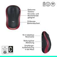 Bezdrôtová myš Logitech M185, 2,4 GHz nano USB prijímač, optický senzor 1000 DPI, 12-mesačná výdrž batérie, pre pravákov aj ľavákov, PC/Mac - 7
