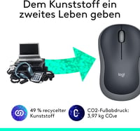 Logitech M185 vezeték nélküli egér, 1000 DPI, 12 hónapos akkumulátor - szürke 4