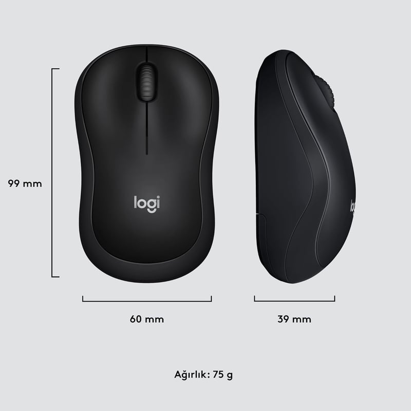 Logitech M220 SILENT Wireless egér 2.4GHz USB vevővel, szürke