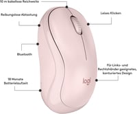 Logitech M240 Bluetooth Egér Vezeték Nélküli Kompakt Rózsaszín - pink 7