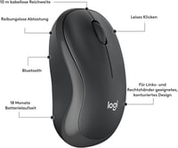 Logitech M240 Bluetooth Egér Wireless Kompakt Csendes Szürke - gray 8