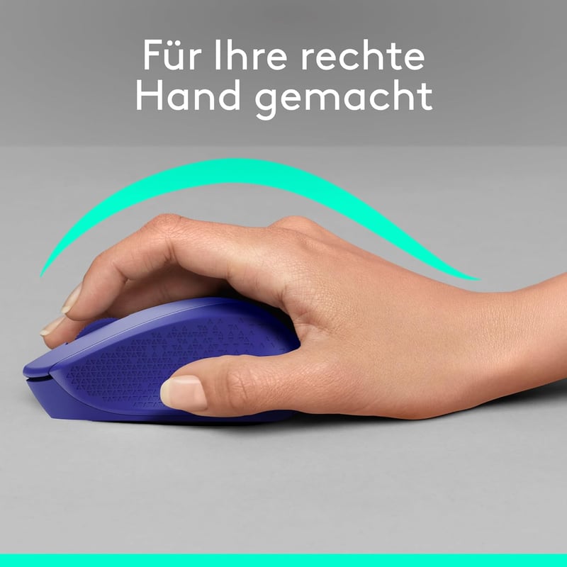 Logitech M330 Plus Wireless Egér Csendes 2.4GHz Nano USB Vevővel Kék - Single, blue, Silent Mouse Wireless M330