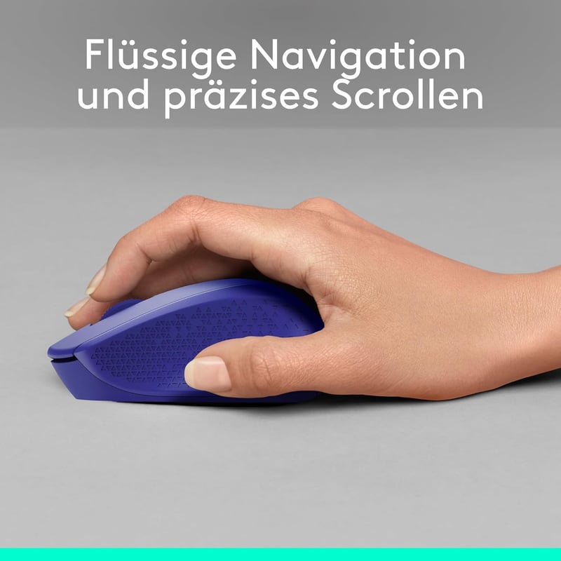 Logitech M330 Plus Wireless Egér Csendes 2.4GHz Nano USB Vevővel Kék - Single, blue, Silent Mouse Wireless M330