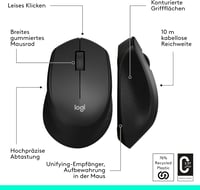 Logitech M330 Silent Plus vezeték nélküli egér - fekete 7