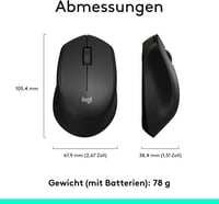 Logitech M330 Silent Plus vezeték nélküli egér - fekete 8