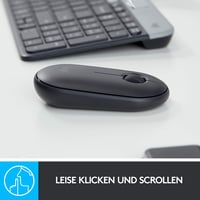 Mouse wireless Logitech M350 Pebble, click silențios - grafit/negru 3