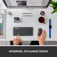 Mouse wireless Logitech M350 Pebble, click silențios - grafit/negru 2