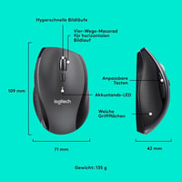 Logitech M705 Marathon vezeték nélküli egér, 3 év akkumulátor, 7 gomb, PC/Mac - Retail Packaging 6