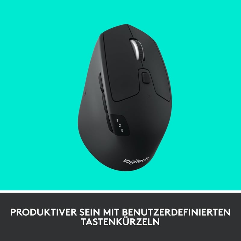 Mouse wireless Logitech M720 Triathlon, Bluetooth, 2.4GHz, suport pentru mai multe dispozitive
