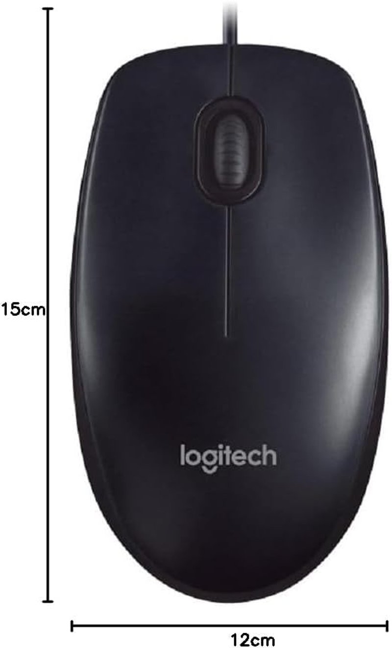Logitech M90 Vezetékes Egér USB 1000 DPI Fekete - taille unique